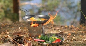 Сковорода из алюминия с антипригарным покрытием со складной ручкой 